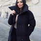 Lange Winterjacke mit Gürtel - NAHA