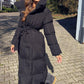 Lange Winterjacke mit Gürtel - NAHA