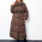 Lange Winterjacke mit Gürtel - NAHA
