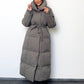 Lange Winterjacke mit Gürtel - NAHA