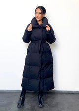 Lange Winterjacke mit Gürtel - NAHA