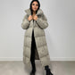 Lange Winterjacke mit Gürtel - NAHA