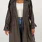 Langer Trenchcoat in Lederoptik