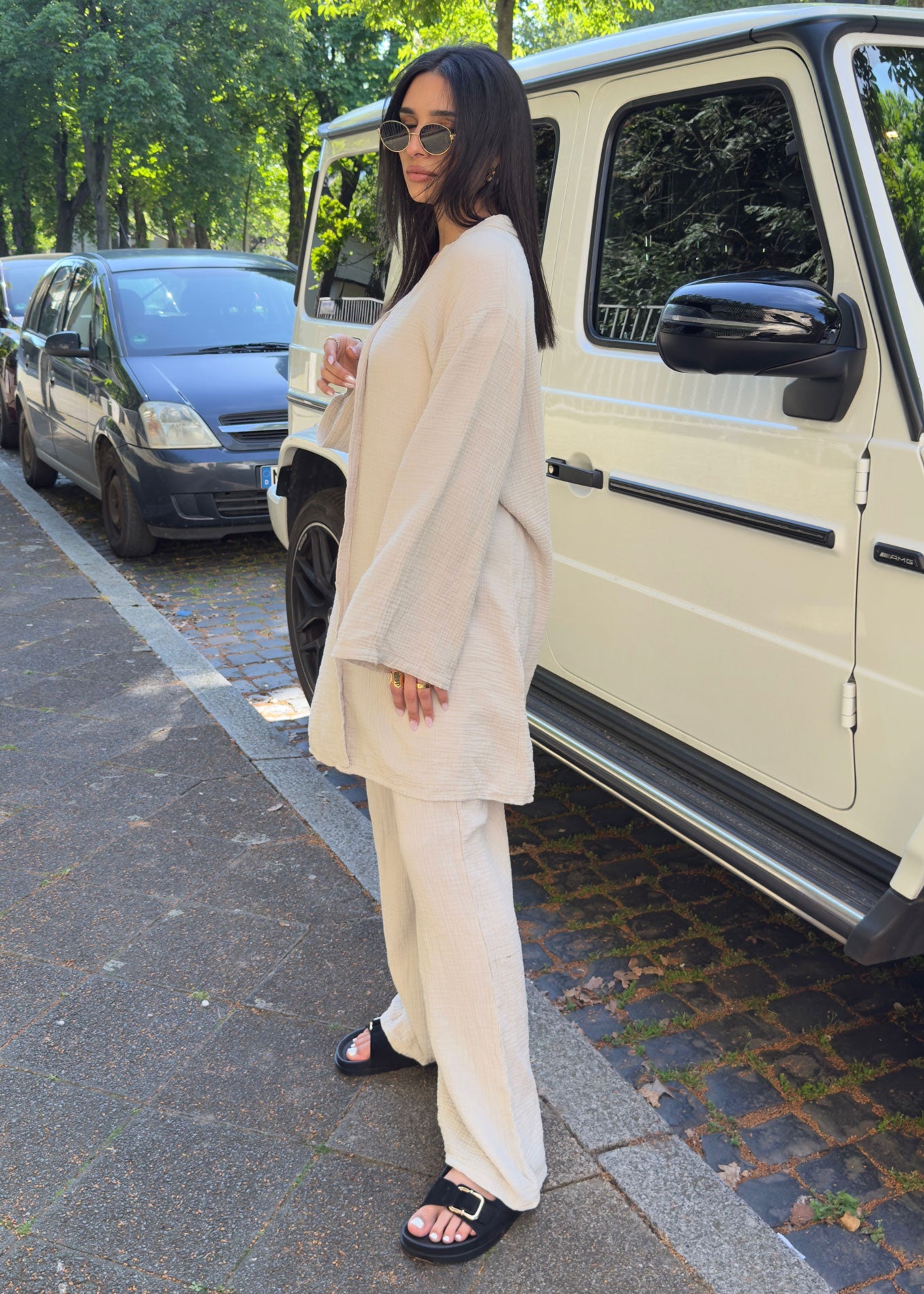 Langer Musselin Zweiteiler