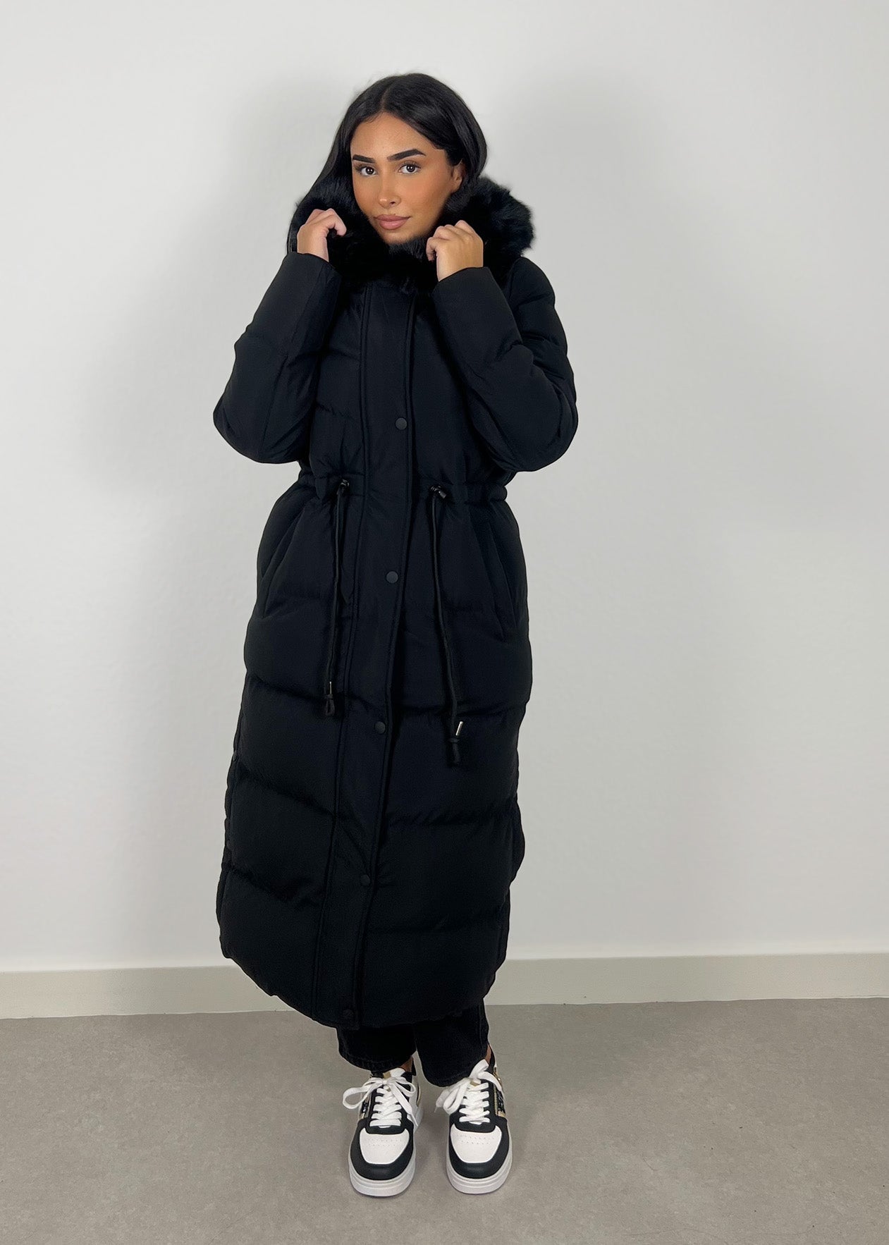 Langer Parka mit Kunstfell - NAHA