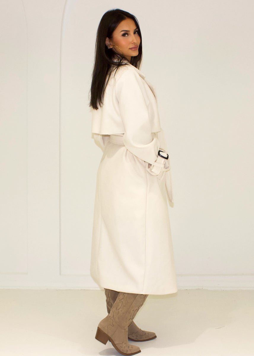 Langer Trenchcoat mit Bindegürtel - NAHA