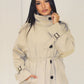 Langer Trenchcoat Stehkragen - NAHA