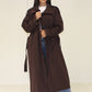 Langer Trenchcoat Stehkragen - NAHA