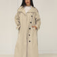 Langer Trenchcoat Stehkragen - NAHA