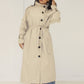 Langer Trenchcoat Stehkragen - NAHA
