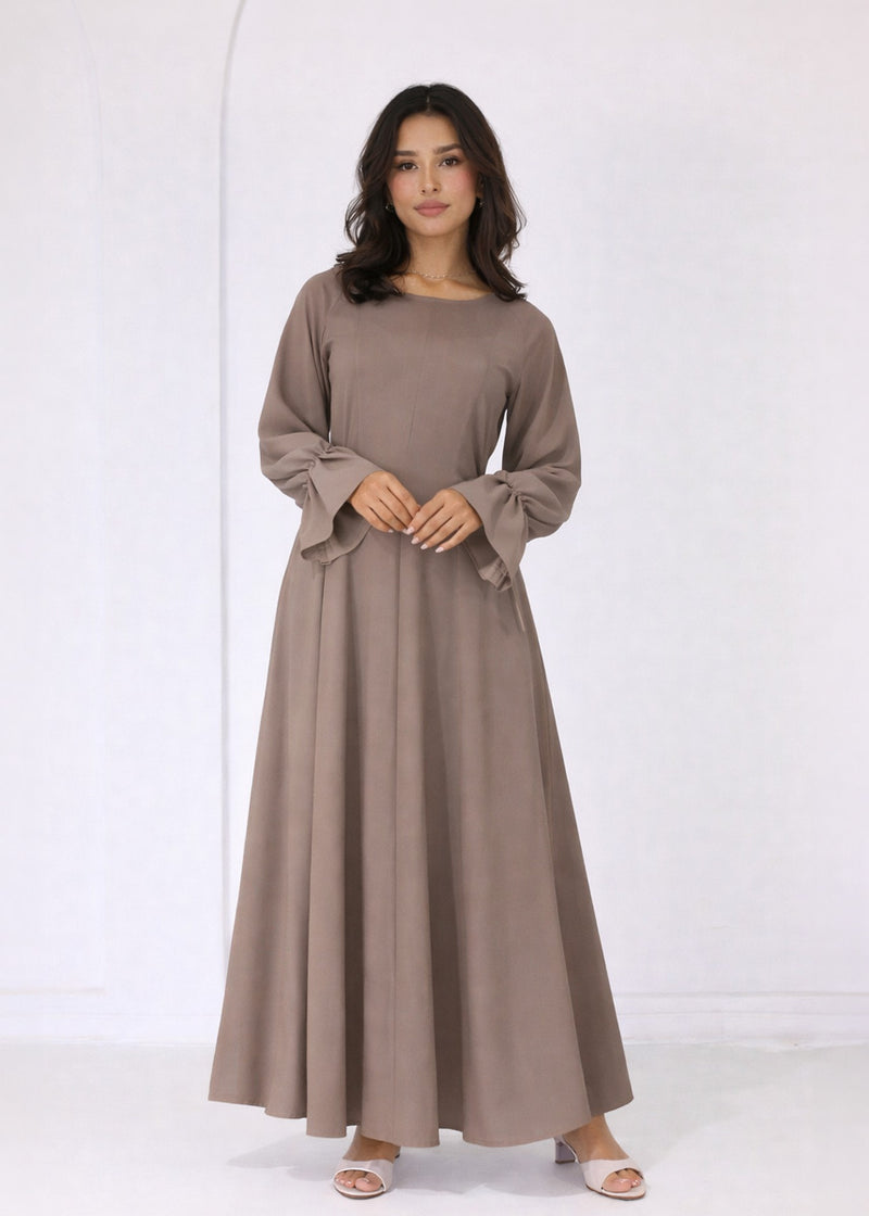 Maxi-Kleid mit Bindeband hinten