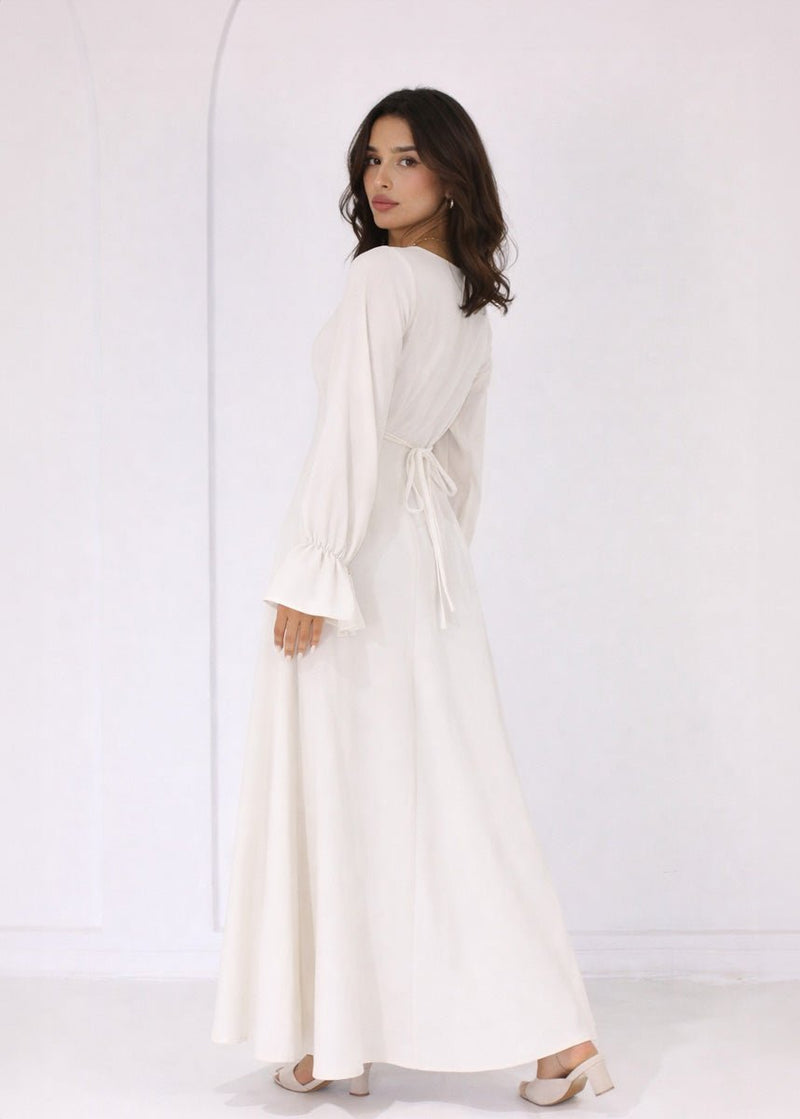 Maxi-Kleid mit Bindeband hinten - NAHA