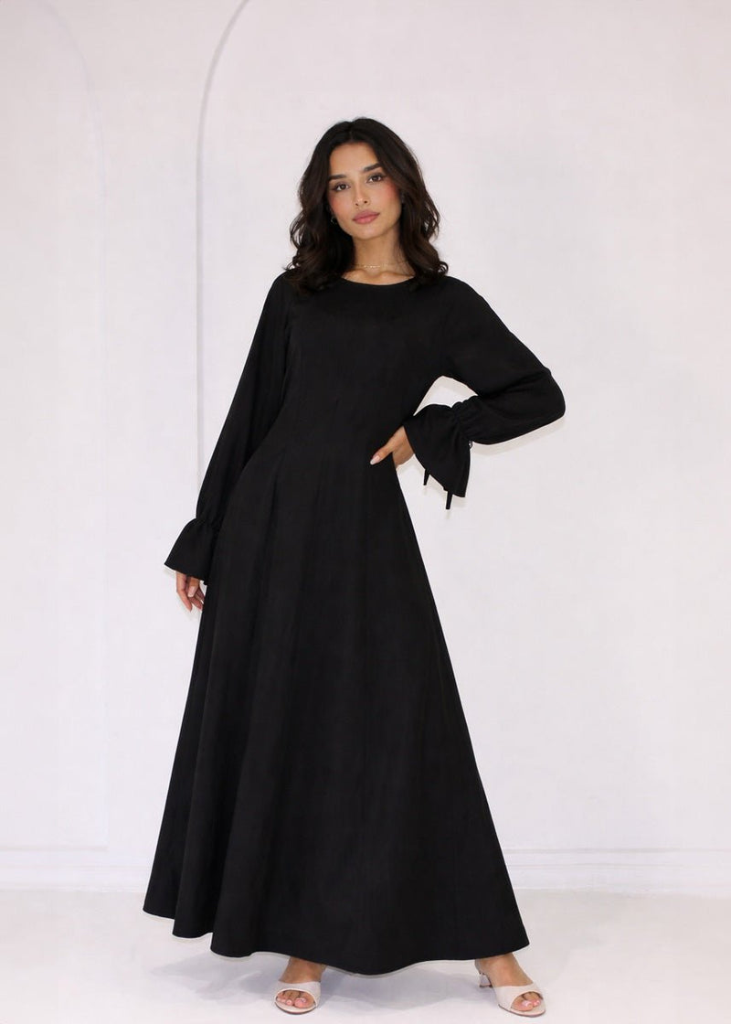 Maxi-Kleid mit Bindeband hinten - NAHA