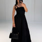 Maxikleid aus Musselin mit Trägern - NAHA