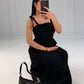 Maxikleid aus Musselin mit Trägern - NAHA