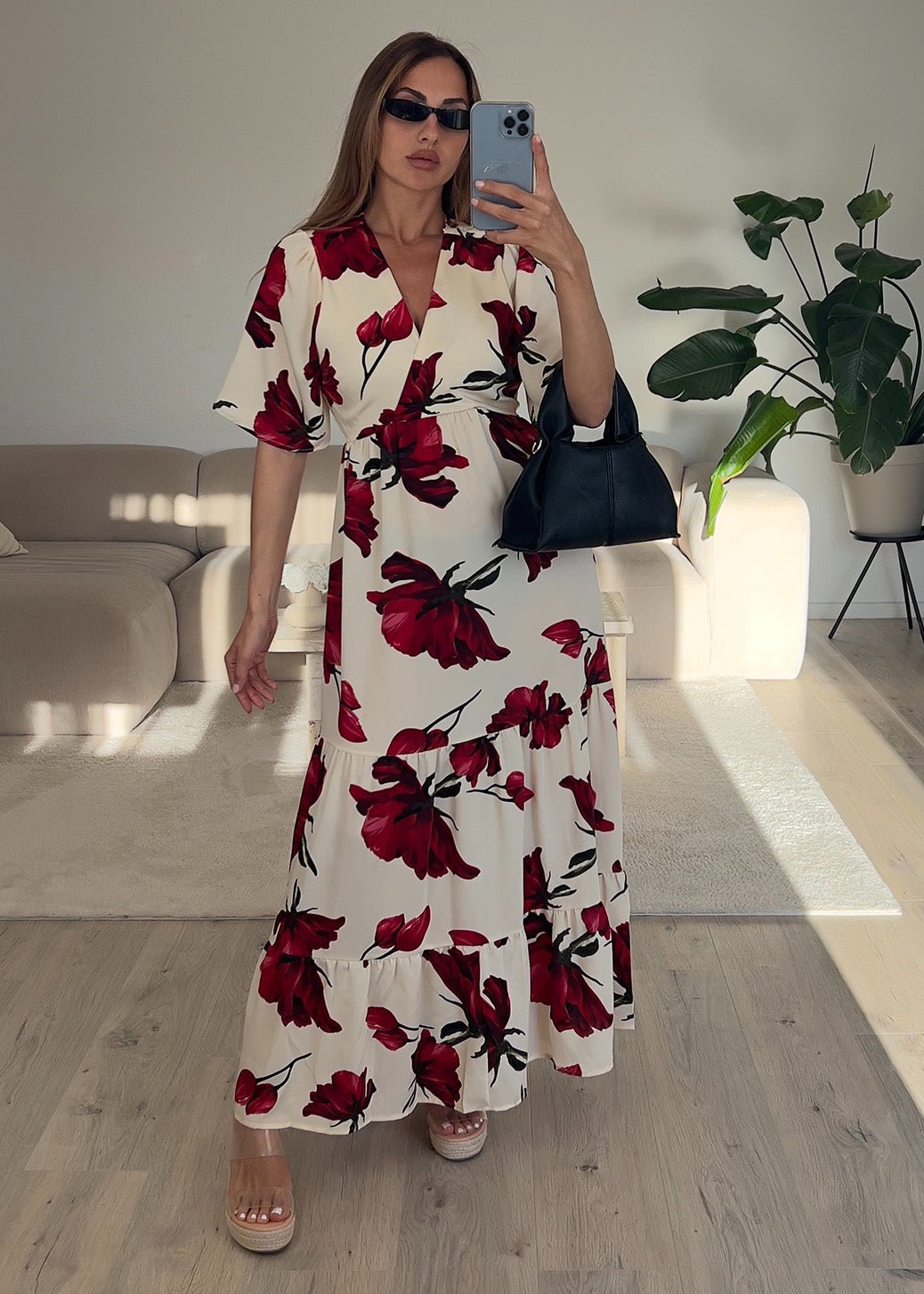 Maxikleid mit Blumendruck - NAHA