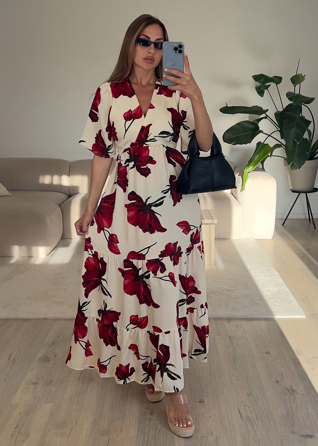 Maxikleid mit Blumendruck - NAHA