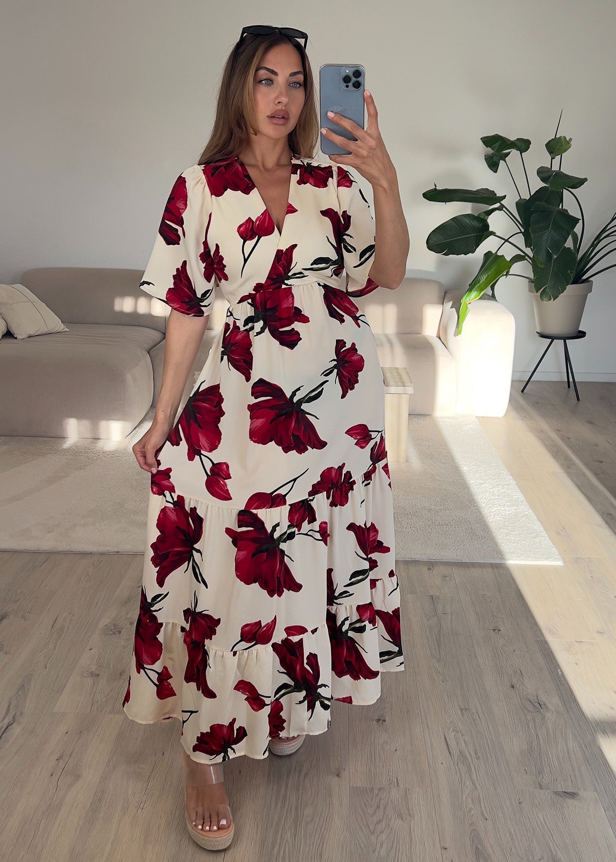 Maxikleid mit Blumendruck - NAHA