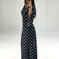 Maxikleid mit Punkteprint & Bindeband - NAHA