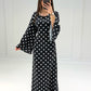 Maxikleid mit Punkteprint & Bindeband - NAHA