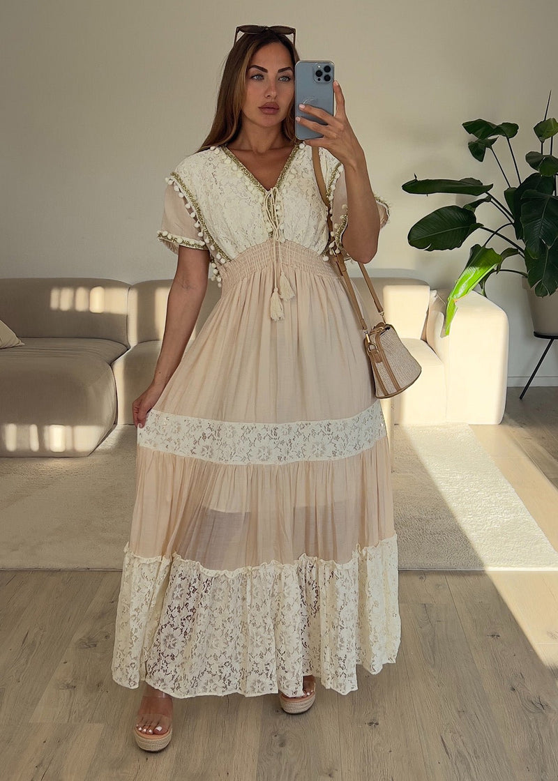 Maxikleid mit Quasten-Detail - NAHA