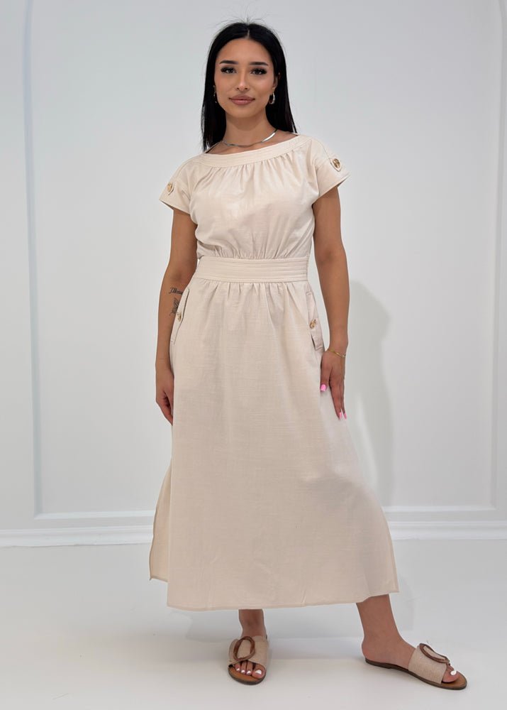Maxikleid mit Taillenbund - NAHA