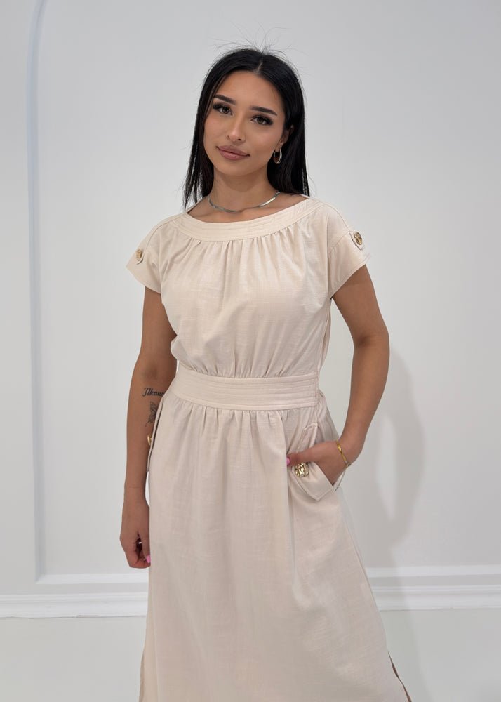 Maxikleid mit Taillenbund - NAHA
