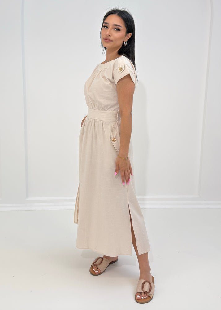 Maxikleid mit Taillenbund - NAHA