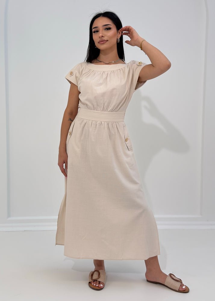 Maxikleid mit Taillenbund - NAHA