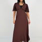 Maxikleid mit V-Ausschnitt und Flügelärmeln - NAHA