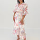 Midikleid mit Volants & Blumenprint - NAHA