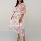 Midikleid mit Volants & Blumenprint - NAHA