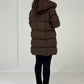 Mittellange Steppjacke mit Bindegürtel - NAHA