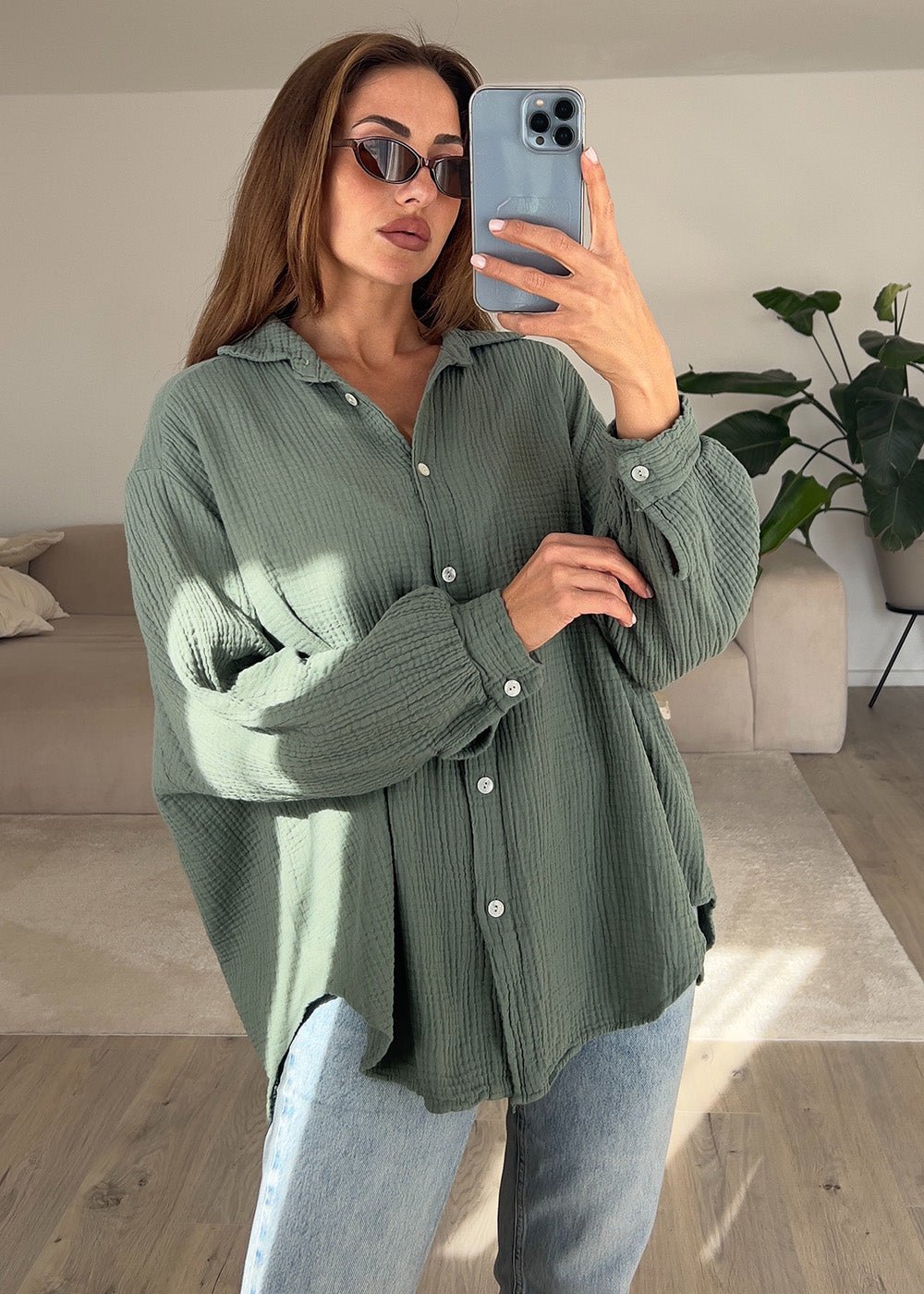 Musselin-Bluse - NAHA