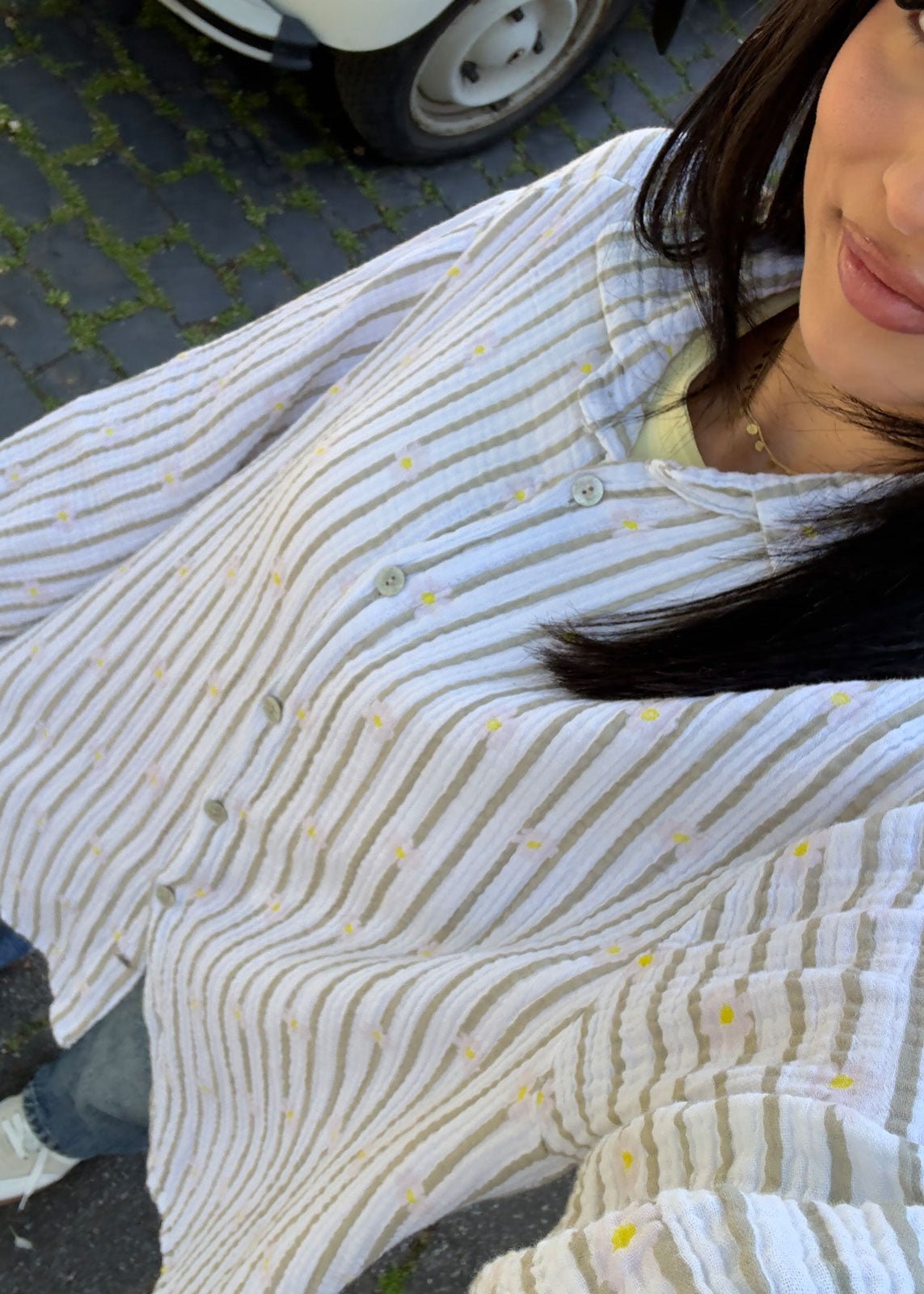 Musselin-Bluse mit Blümchen - NAHA