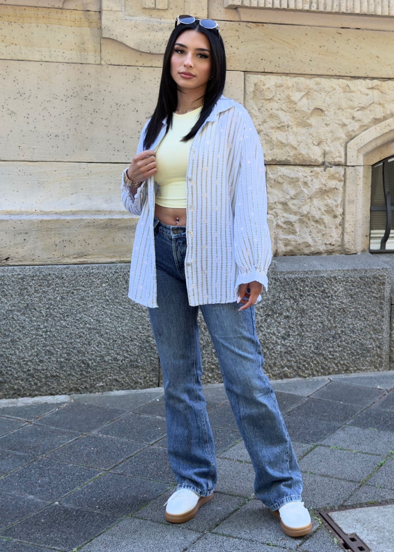 Musselin-Bluse mit Blümchen - NAHA