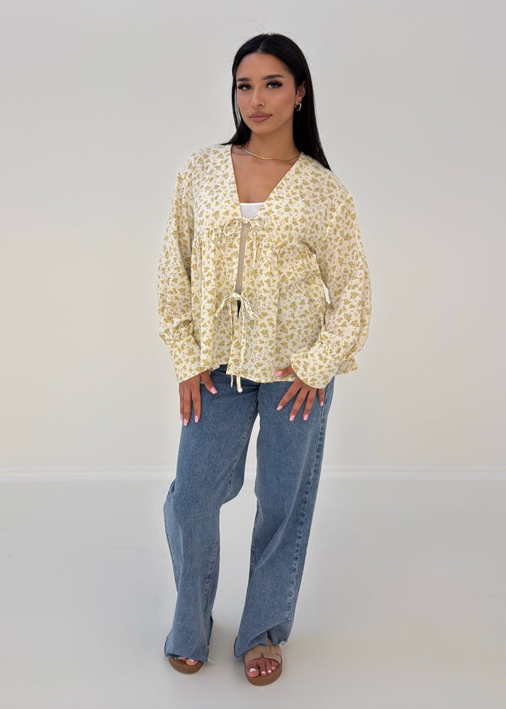 Musselin-Bluse mit Blumenmuster - NAHA