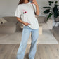 Oversize T-Shirt mit Kirschprint - NAHA