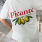 Oversize T-Shirt "Picante" mit Oliven-Print - NAHA