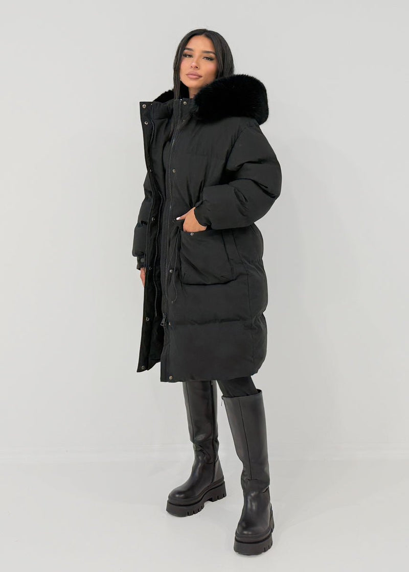 Oversize Winterparka mit Kunstfellkapuze - NAHA