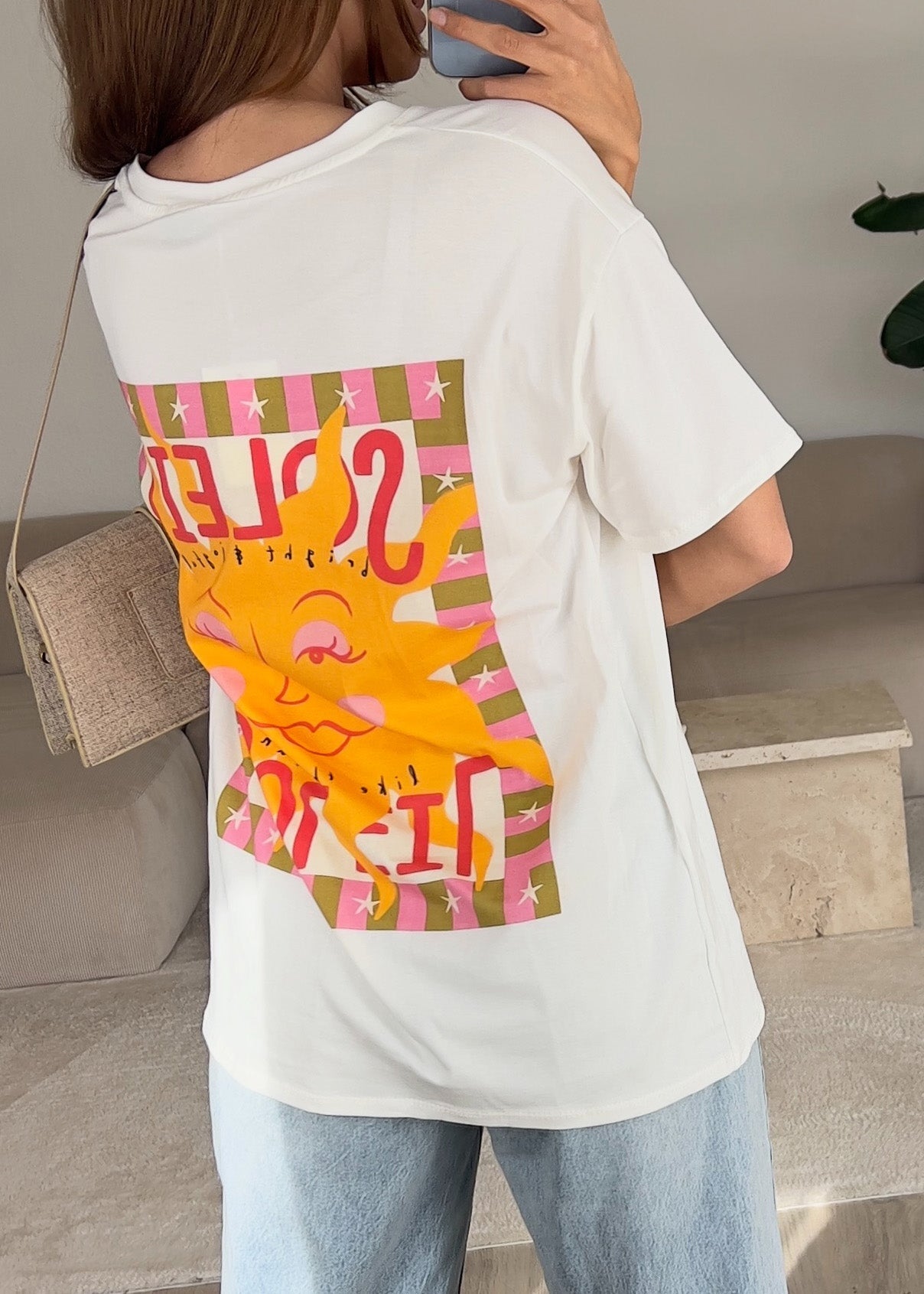 Oversized T-Shirt "SOLEIL" mit Print - NAHA