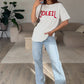 Oversized T-Shirt "SOLEIL" mit Print - NAHA