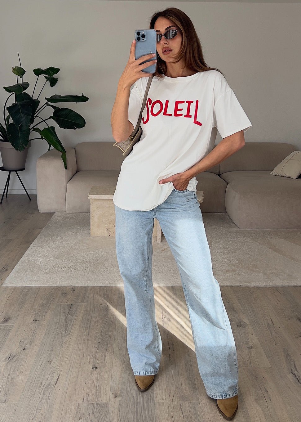 Oversized T-Shirt "SOLEIL" mit Print - NAHA