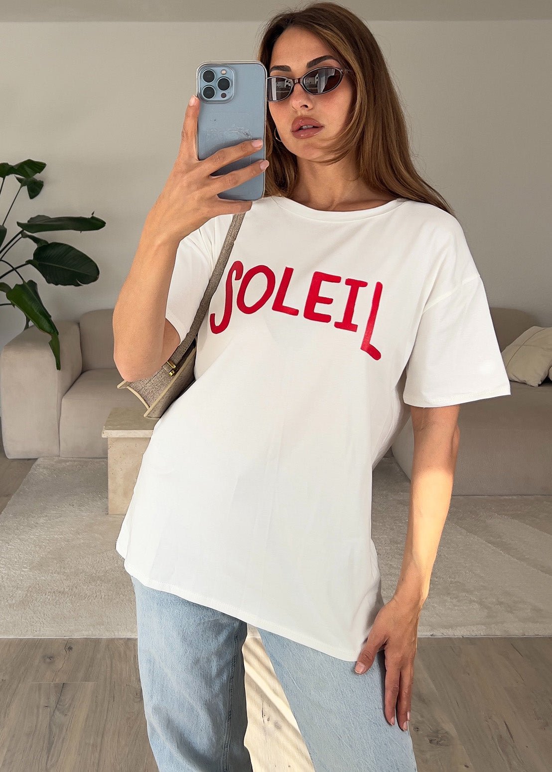 Oversized T-Shirt "SOLEIL" mit Print - NAHA