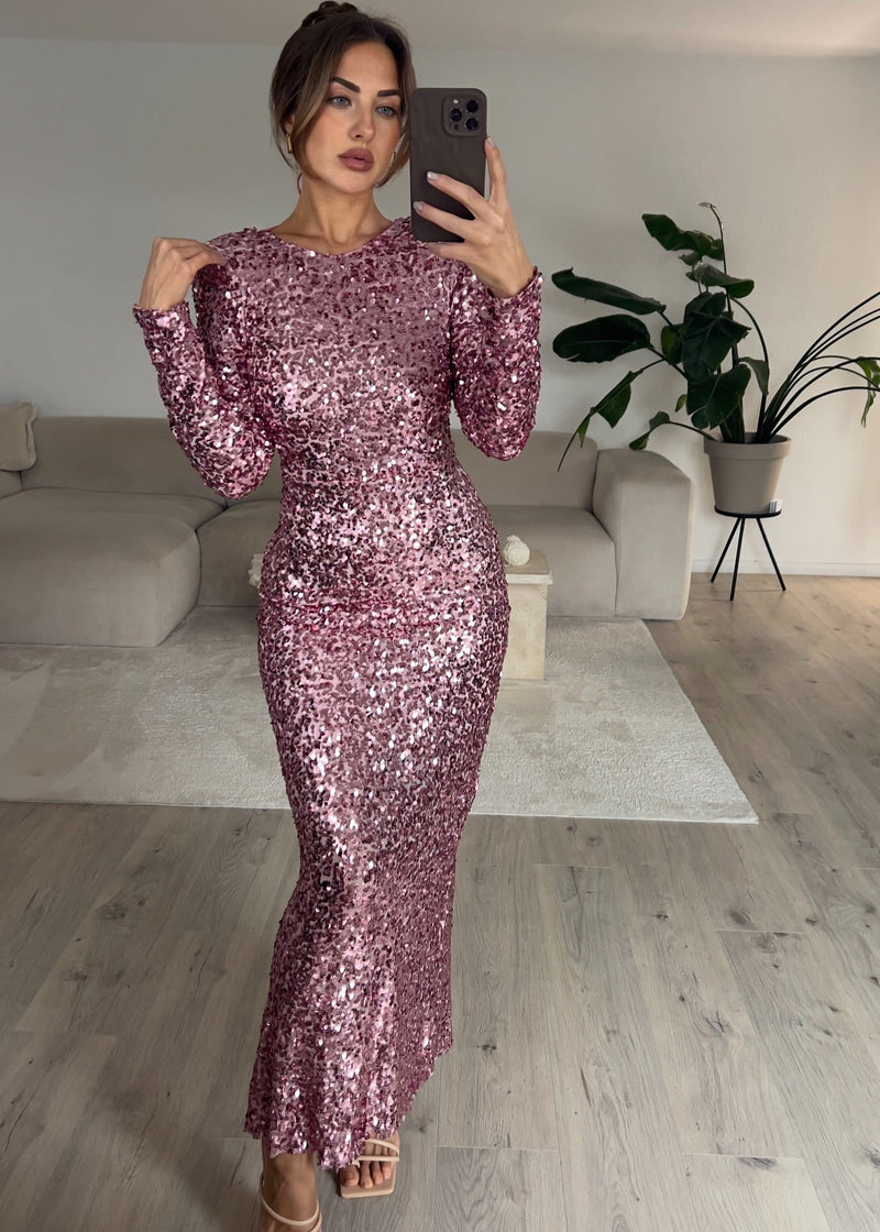 Langes Paillettenkleid