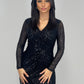 Paillettenkleid Schwarz - NAHA