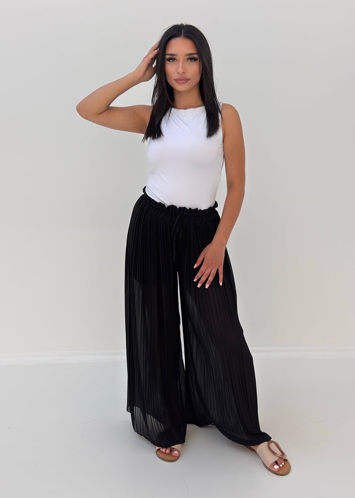 Plissee Hose mit weitem Bein - NAHA