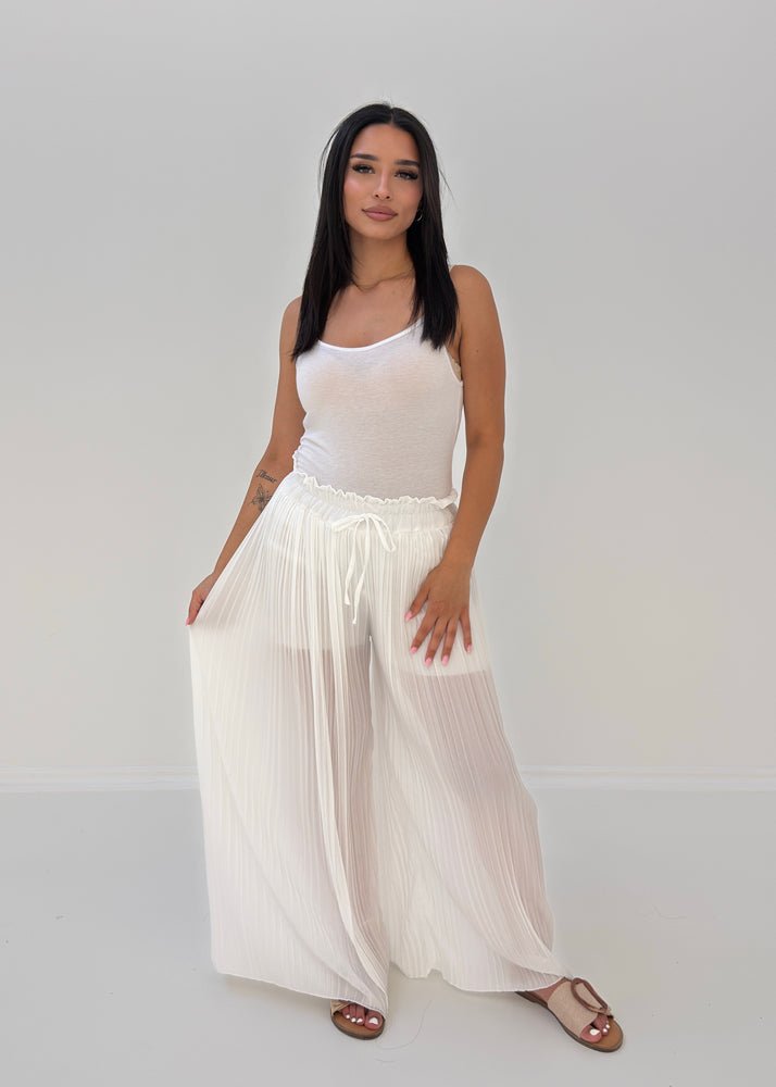 Plissee Hose mit weitem Bein - NAHA