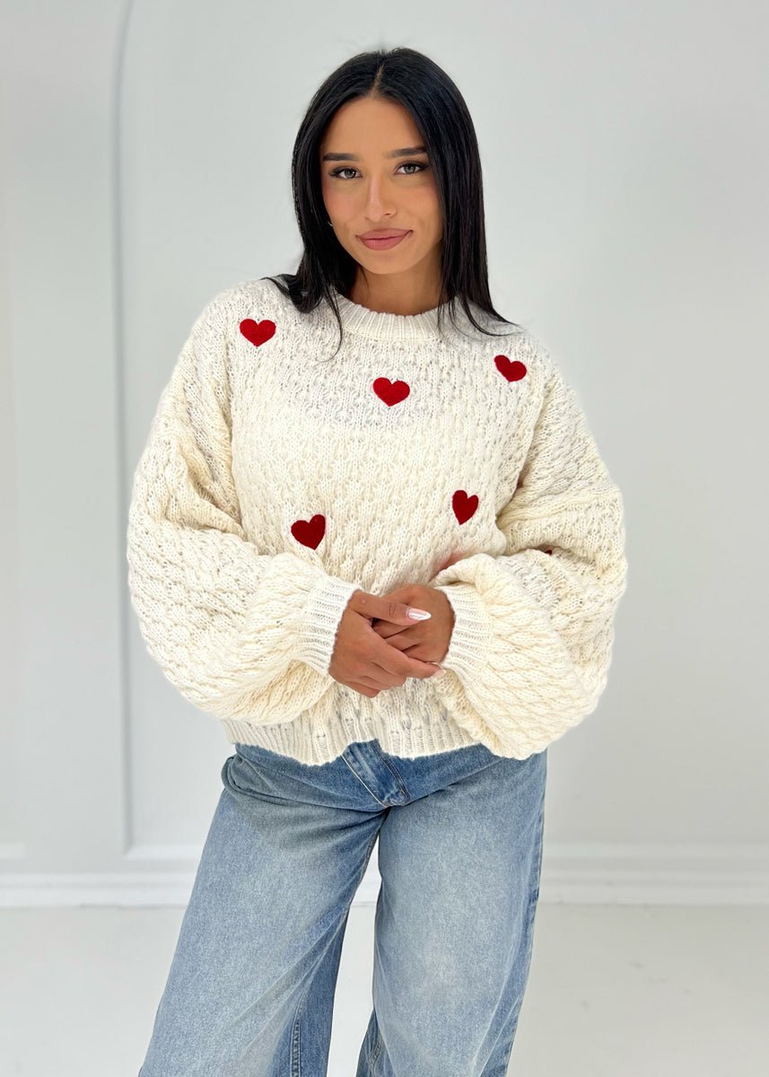 Pullover mit Herz-Muster - NAHA