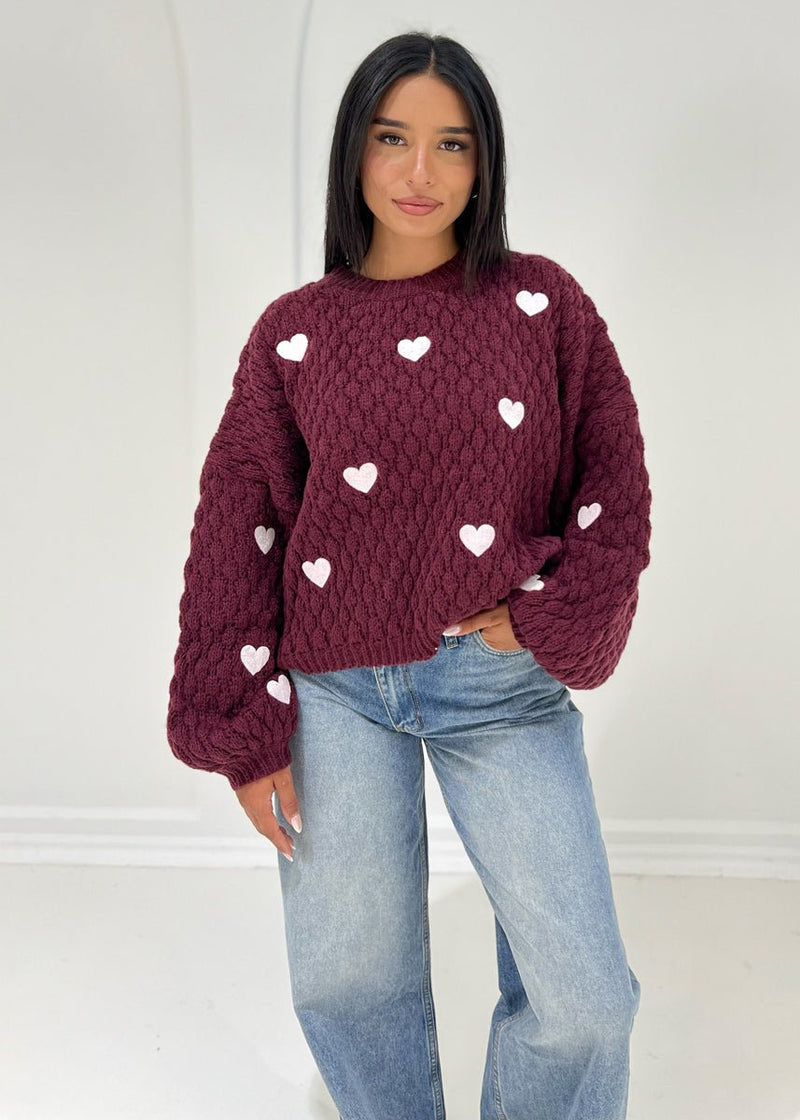 Pullover mit Herz-Muster - NAHA